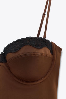 LACE BUSTIER TOP - Zara фото 9