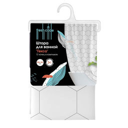 Штора д/ванной 180*180см Гекса арт. 77183 - Полимербыт фото 2