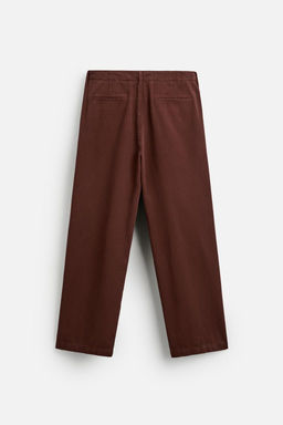TWILL TEXTURED CHINO TROUSERS - Zara фото 7