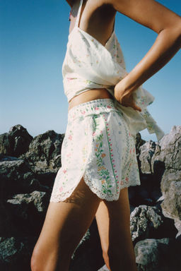 SHORTS ESTAMPADO PUNTILLA / Multicolor - Zara фото 3