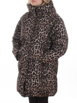 2406 BROWN /LEOPARD Куртка зимняя женская (200 гр. холлофайбер) - Fashion фото 5