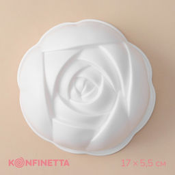 Форма для муссовых десертов и выпечки KONFINETTA Роза, 17?5,5 см, цвет белый
