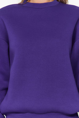 TRENDYOLMILLA Siyah Kal?n Ici Polarl? Regular/Normal Kal?p Bisiklet Yaka Basic Orme Sweatshirt TWOAW24SW00101  фото 29