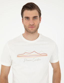 Beyaz Slim Fit Ti__rt - Pierre cardin фото 2
