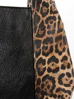 LACCOMA сумка Валери-HL040-леопард  темно-коричневый/черный эко кожа хлопок  фото 5