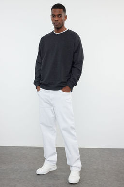 TRENDYOL MAN Siyah Regular Fit Ici Polar/S?cak Tutan Sweatshirt TMNAW23SW00190 - Trendyolmilla фото 2