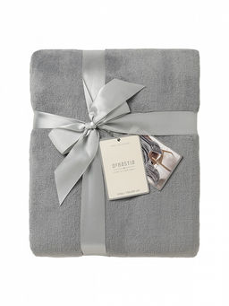 Плед плюшевый 150x200 светло-серый - Denastia фото 2