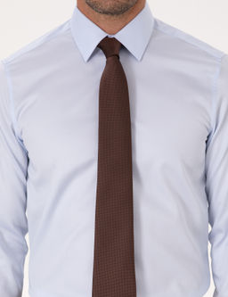 A__k Mavi Slim Fit %100 Pamuk Non Iron Kolay _t_lenebilir Klasik G_mlek - Cacharel фото 6