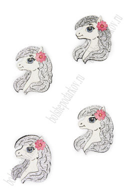 Лазерная вырубка из кожзама Лошадка 3,8*5 см (10 шт) №8, несклеенная - Больше подарков фото 2