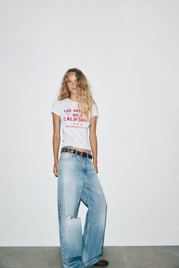 WASHED-EFFECT T-SHIRT