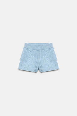 80% WOOL CABLE KNIT SHORTS SKI COLLECTION - Zara фото 6