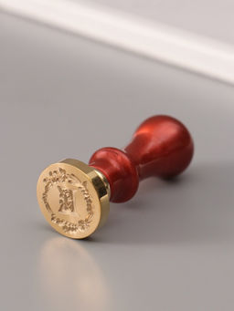 Печать для сургуча с пластиковой ручкой «Венок с буквой E», 2.5×2.5×6.3 см