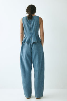 Pantal?n denim con pernera barrel - H&m фото 4