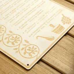 Табличка для бани и сауны «10 банных заповедей», 24×18.5 см, дерево