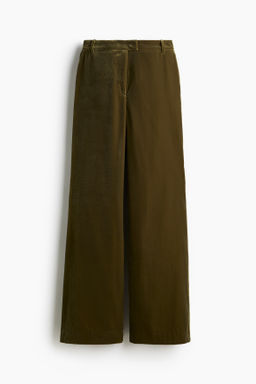 Pantal?n bootcut de terciopelo