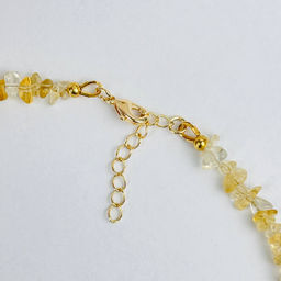 Колье из Цитрина и Граната "Спессартин" с кулоном из Рутилового кварца