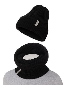 Комплект вязаный черный Ш-118 (52-54)