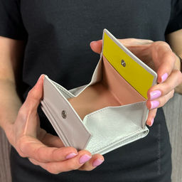 Итальянский кожаный кошелек DuDu серии Flavio | жемчужный - Dudubags фото 8