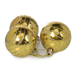 Елочные шары 6 штук 6 см / H011 /уп 120/ золото - Галеонтрейд фото 2