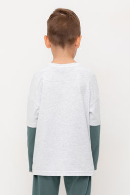 КР 302713/св.серый меланж к546 лонгслив