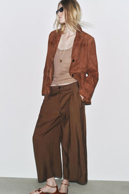 ZW COLLECTION CROPPED DARTED TROUSERS - Zara фото 12