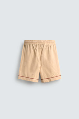 SHORTS RELAXED FIT JACQUARD BORDADOS / Arena - Zara фото 8