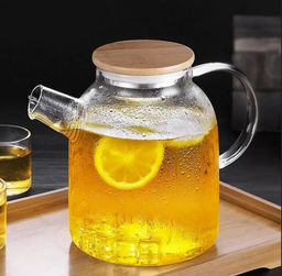 Чайник стеклянный с бамбуковой крышкой 1700 мл в подарочной упаковке арт.HB19 /МФК/