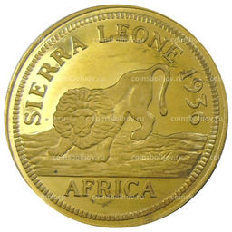 Монета Монетовидный жетон 1 крона 1936 года Сьерра  Леоне (паттерн Едварда VIII)