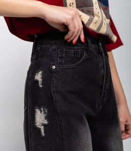 Джинсы #КТ10589, чёрный