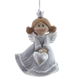 Фигурка декоративная подвесная "Ангел", L5 W4,5 H7,5, 2в.