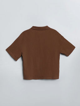 Костюм домашний женский коричневый - Mark formelle фото 6