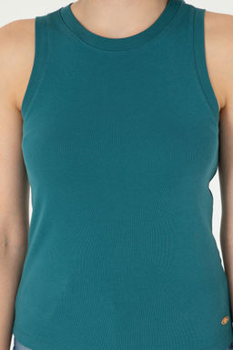 Женская темно-зеленая базовая футболка - U.s. polo assn фото 6