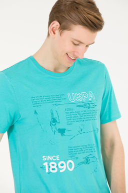 Мужская мятная футболка с круглым вырезом - U.s. polo assn фото 18