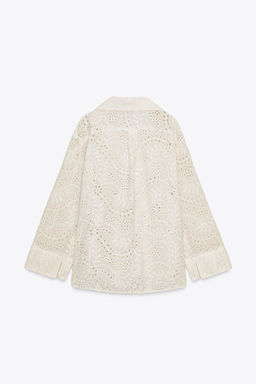 ZW COLLECTION SHIRT WITH CUTWORK EMBROIDERY
