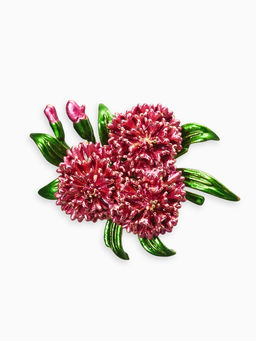 Брошь "Цветы Астры", цвет розово-фиолетовый в золоте