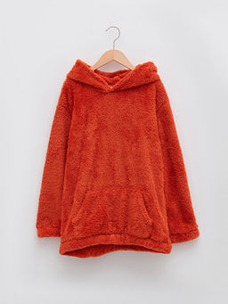 Kap??onlu Basic Uzun Kollu Polar Erkek ?ocuk Sweatshirt