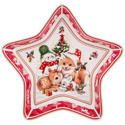 БЛЮДО LEFARD С НОВЫМ ГОДОМ! В ФОРМЕ ЗВЕЗДЫ 17,5Х17,5Х3,5 СМ КРАСНОЕ  фото 2