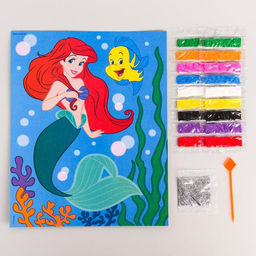 Набор для творчества: фреска песком с блёстками (9 цветов), Русалочка Ариэль, Принцессы - Disney фото 2