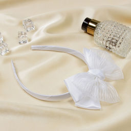 Цена за 2 шт. Ободок для волос «Школьница», полоски, 1 см, белый