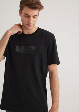 Mavi Black Bask?l? Siyah Tisort
