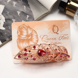 Цена за 2 шт. Заколка-автомат для волос «Маргарет», листочек, 9 см, золото