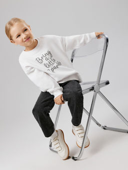 ACOOLA / Брюки джинсовые детские для девочек Olan темно-серый фото 4