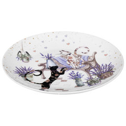 НАБОР ТАРЕЛОК ЗАКУСОЧНЫХ LEFARD ЛАВАНДОВЫЕ КОТЫ 2 ШТ. 20,5*2 СМ (КОР=18НАБ.)  фото 3