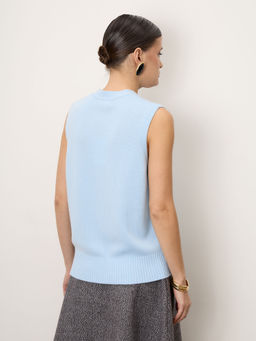 Джемпер женский из кашемира 7004 голубой