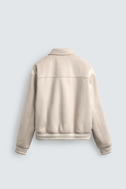 CAZADORA BOMBER EFECTO ANTE / Crudo - Zara фото 8