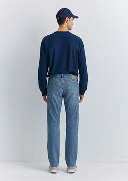 Hunter 90lar Puslu Vintage Ac?k Mavi Jean Pantolon  фото 4