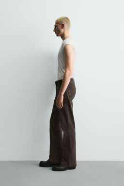JEANS FLARE FIT ROTOS / Marr?n - Zara фото 20