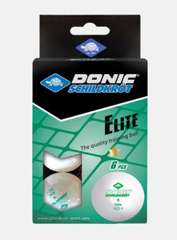 Мяч для настольного тенниса Donic 1* Elite, белый 6 шт