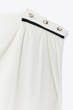 SHOULDER BUTTON BLOUSE - Zara фото 8