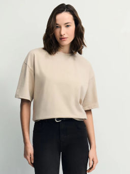 Базовая футболка оверсайз из хлопка / Zarina